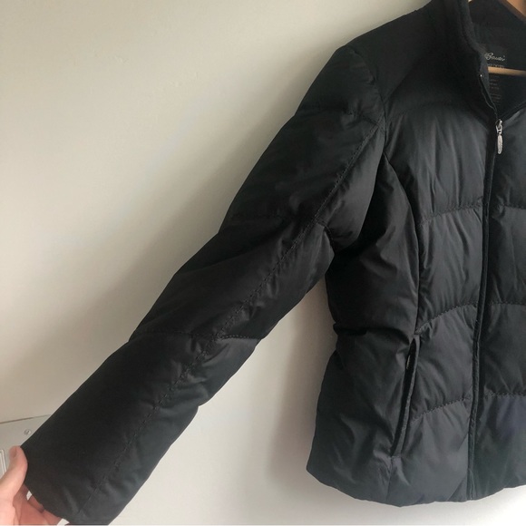 Eddie Bauer PREMIUM goose down winter black jacket Sz L - Picture 3 of 12